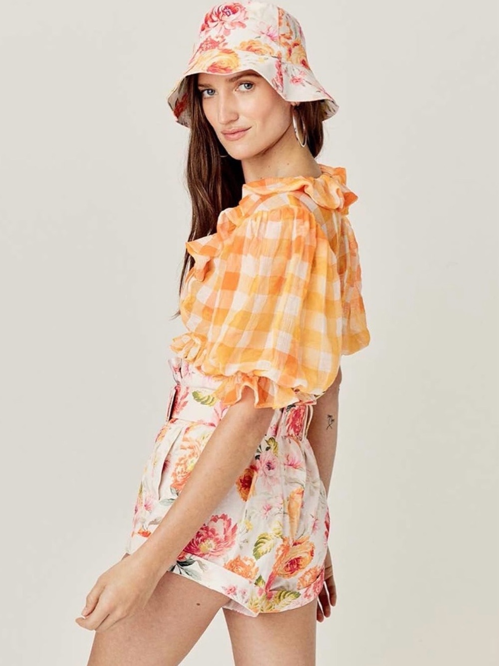For Love And Lemons PEONY PLEATED LINEN SHORT, Sz M - Picture 11 of 16
